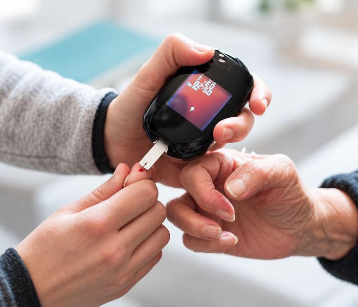 Bloedsuikermeting met een glucometer