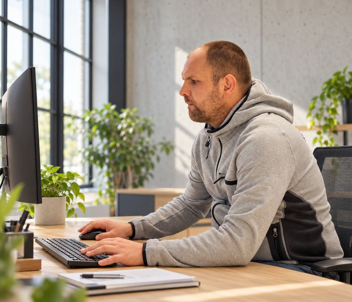 Backofficemedewerker die administratie verwerkt