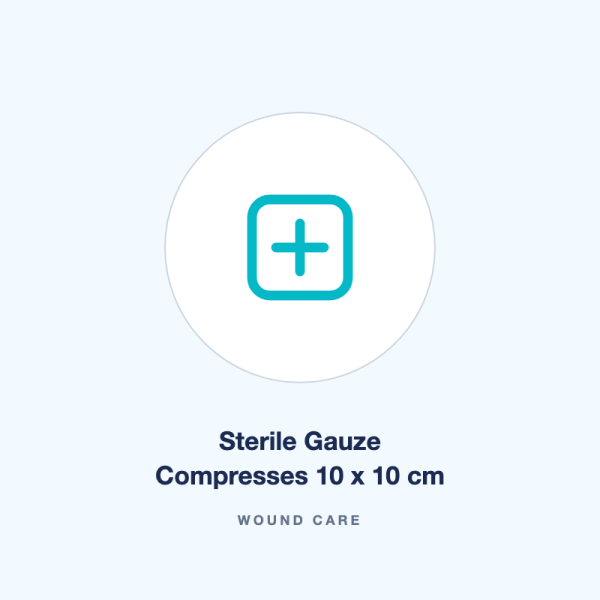 Steriele gaascompressen 10 x 10 cm (100 st.)