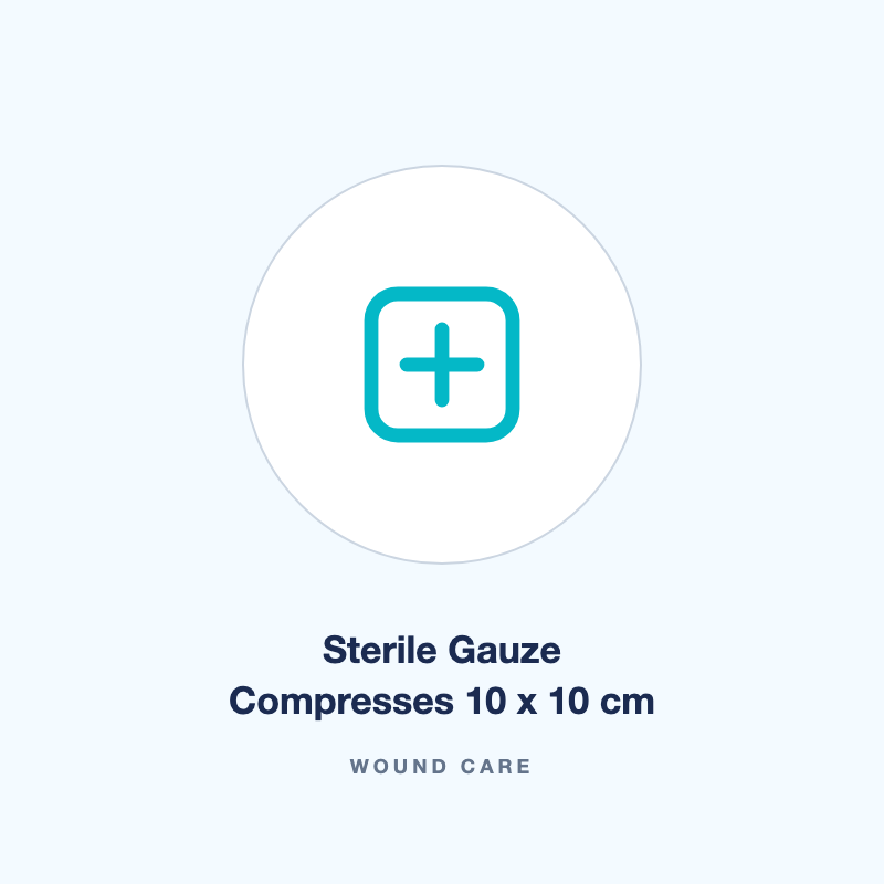 Steriele gaascompressen 10 x 10 cm (100 st.)