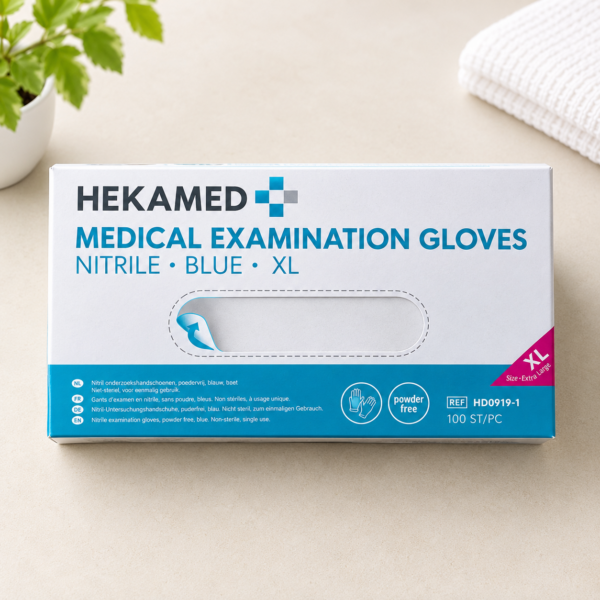 HEKAMED nitril handschoenen - poederrij - S - 100 stuks