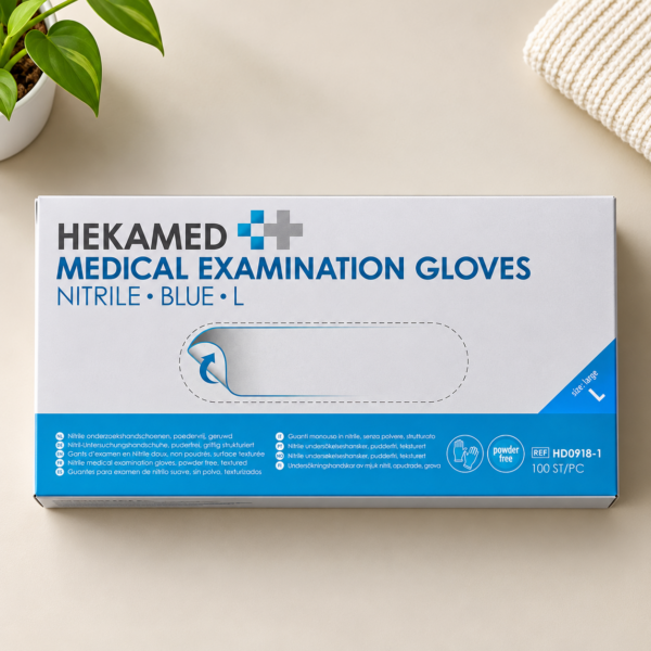 HEKAMED nitril handschoenen - poederrij - L - 100 stuks